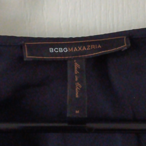 BCBG Navy blue Ballon sleeve, v neck dress - Picture 4 of 7